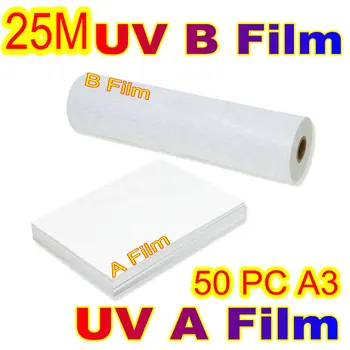 Принтер UV DTF AB film transfer sticker UV DTF A3 A4 Прямая печать на пленке на пластик силикон металл акрил стекло кожу 10