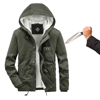 Мужская зимняя флисовая куртка с защитой от порезов, защищающая от порезов, для самообороны, для защиты от полиции, одежда для взлома, Tactico Vetement Coupure