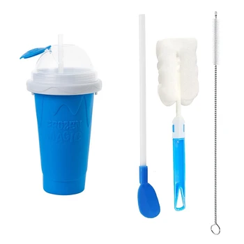 1 Штука Freeze Magic Slushy Cup Slushie Maker Cup - это Классные Стаканчики для смузи С Крышками и соломинками, 8