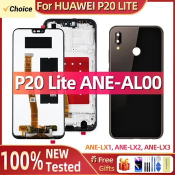 Для Huawei P20 Lite ЖК-дисплей С Сенсорным Экраном Digitizer 5,84 Дюйма Для Nova 3e ANE-LX1 ANE-LX2 Замените Дисплей Рамкой 14