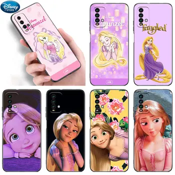 Запутанный Чехол Disney Princess Rapunzel Для Xiaomi Redmi Note 11 11S 11T 11E 10 10T 10S 9S 8T 9 8 Pro 5G Global Черный Мягкий Чехол 10