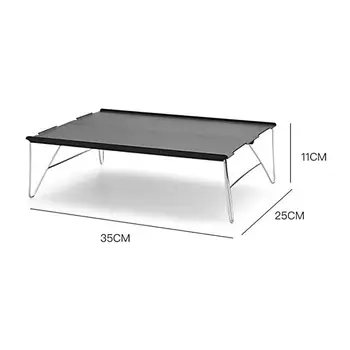 Устойчивый к коррозии Практичный, долговечный стол для уличной плиты, мини-складной стол, Гладкая поверхность, Аксессуары для кемпинга 19