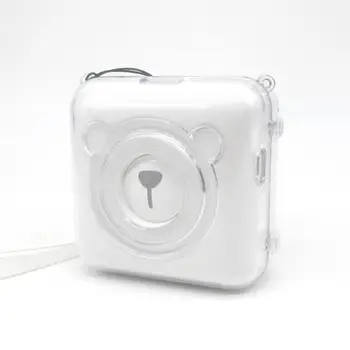 Защитный чехол для ПК Прозрачная сумка для переноски Чехол с ремешком для термопринтера Peripage Paper 1