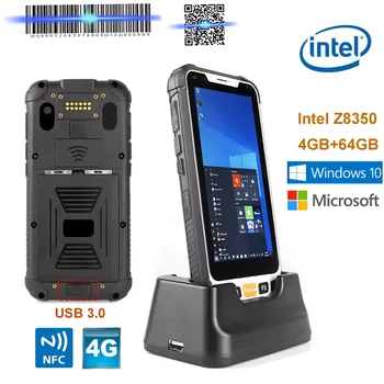 5,5-Дюймовый Прочный КПК Windows Со Считывателем NFC-Меток 4G LTE UHF Rfid NFC 2D Сканер Зарядная Док-Станция Ручной Терминал SH5 12