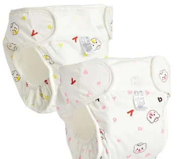 Карман для детских подгузников, Новые водонепроницаемые детские тренировочные штаны из чистого хлопка для новорожденных, моющиеся, с защитой от протечек по бокам, с фиксированным ремешком 19