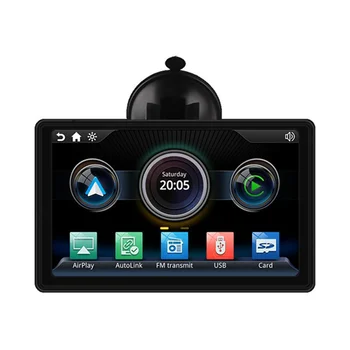 7-дюймовый Универсальный автомобильный смарт-радио Мультимедийный плеер с сенсорным экраном Беспроводной Bluetooth Carplay Портативный Подвесной плеер 22