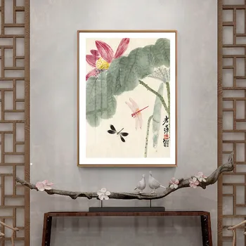 Традиционный Китайский Народный Абстрактный Ци Байши Настенное Искусство Холст Картины Плакаты Картины Принты Для Офиса Гостиной Домашнего Декора 3