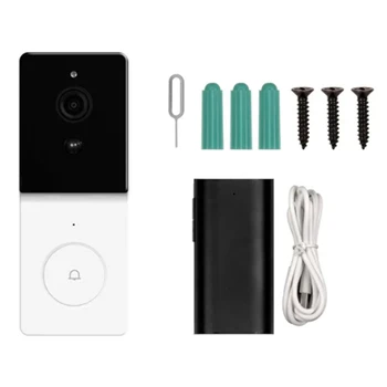 Камера видеодомофона Tuya Smart Wifi с двусторонним аудиодомофоном, ночным видением и беспроводной дверью, домашняя безопасность, простая установка 10