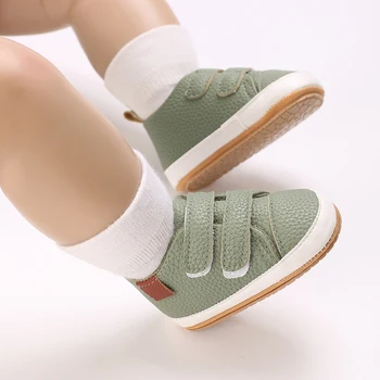 Универсальная повседневная спортивная обувь Newborn Four Seasons для мальчиков 0-1 года с резиновой подошвой и нескользящей обувью для ходьбы 17