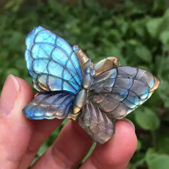 Лабрадорит кварцевый образец кристалла бабочки камень рейки исцеляющий натуральный камень и минералы украшение для дома на продажу 1шт 1