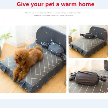 Универсальная собачья кошачья конура Four Seasons, полностью съемный и моющийся диван-кровать для домашних животных, Европейская кровать для собак малого и среднего размера 3
