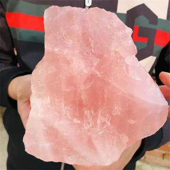 Натуральный Розовый Кристалл Розового Кварца Примитивный Камень, Образец Минерала для Ремонта, Исцеляющий Камень Рейки, Брачный Камень 5
