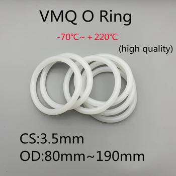 CS Белое силиконовое уплотнительное кольцо VMQ толщиной 3,5 мм, шайбы, прокладка, пищевое уплотнение, Водонепроницаемая изолированная резина, Силиконовые уплотнительные кольца 10шт 4