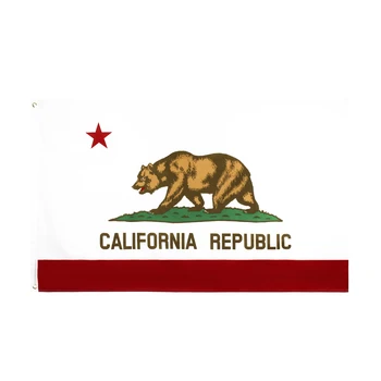 90*150 см Флаг штата Калифорния с изображением медведя США 21
