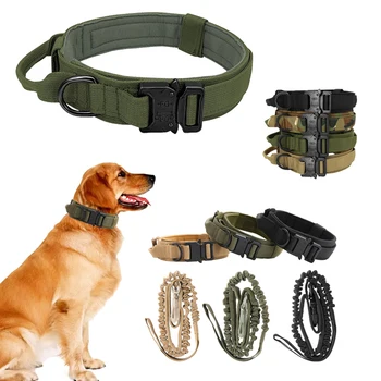Открытый Тактический военный Ошейник для собак, тренировочный поводок, веревка для выгула собак 11