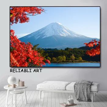 Природа, Сакура, гора Фудзи, Пейзажные плакаты и принты, картины на холсте, настенные рисунки для декора гостиной, комнаты без рамок 17