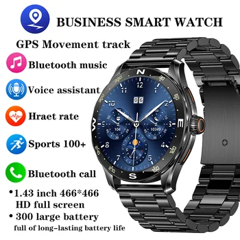 Смарт-часы Xiaomi Youpin Business GPS Sports Track для мужчин и женщин, голосовой ассистент, компас, Bluetooth-звонки, браслет для мониторинга состояния Samsung 7