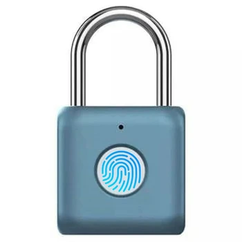 Водонепроницаемый биометрический замок для отпечатков пальцев, защита от кражи, USB-аккумуляторный замок 13