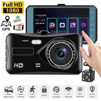 Автомобильный видеорегистратор Dash Cam WiFi Full HD 1080P автомобильный привод камеры видеорегистратора Auto Dashcam Black Box GPS регистратор Автомобильные аксессуары