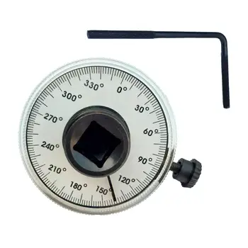Измеритель угла поворота магнитного крутящего момента Измеритель поворота гаражного инструмента Прочный регулируемый на 360 ° измеритель угла поворота привода премиум 1/2