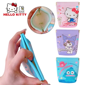 Sanrio Hello Kitty Милая женская портативная сумка для хранения гигиенических салфеток Дорожная Мини-губная помада Наушники Сумка для хранения косметики Кошелек для монет