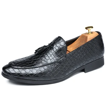 2024 Мужские модельные туфли, Мужская официальная обувь, Деловые оксфордские туфли на шнуровке, Брендовые мужские свадебные остроносые туфли 20