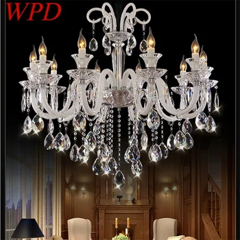 Современная свеча WPD, люстра, светодиодные хрустальные подвесные светильники, декоративные для домашнего зала, гостиной на вилле 1