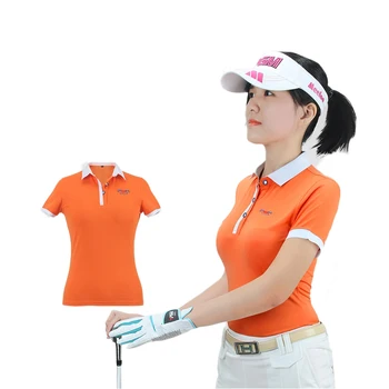 Летняя футболка для гольфа, женская спортивная рубашка с коротким рукавом, Быстросохнущая женская одежда для гольфа 11
