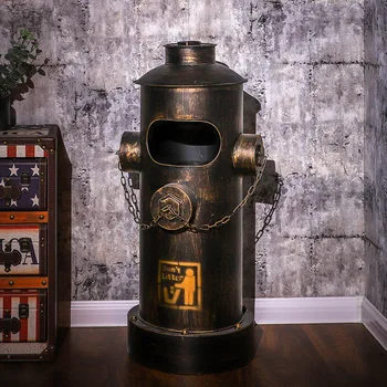 Деревенский промышленный ветряной пожарный гидрант в американском стиле, мусорное ведро, Винтажная Железная бочка для хранения, креативное украшение, мусорное ведро 3