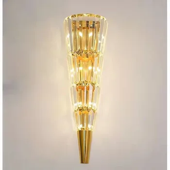 Современный свет в гостиной, Роскошный Хрустальный креативный настенный светильник, прикроватная лампа в скандинавском стиле для спальни, Минималистичное освещение прохода и лестницы Оптом 10