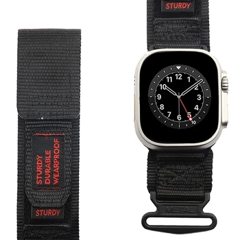 Ремешок для Apple Watch Band Ultra 8 49 мм на открытом воздухе холщовый браслет correa для iWatch серии 7 6 SE 5 3 41 мм 45 мм 40 44 мм браслет 20