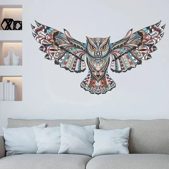 Красочные наклейки на стену в виде совы для дома, гостиной, спальни, настенные виниловые наклейки на стены 1