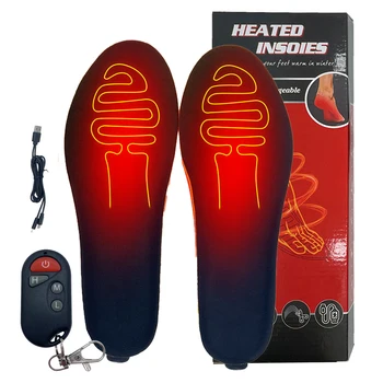 Стельки с электрическим подогревом 2000 мАч, Трехскоростные грелки для ног с регулируемой температурой зимой, уличные стельки с подогревом 2