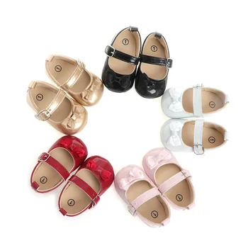 Новая детская обувь туфли принцессы в платье с бабочкой на резиновой подошве, нескользящая удобная обувь для малышей, детская обувь 23