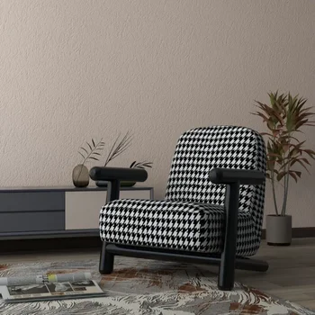 Креативность итальянских интернет-знаменитостей, простая роскошь, повседневный дизайнерский диван-кресло, минималистичная гостиная, одноместный диван в клетку 13