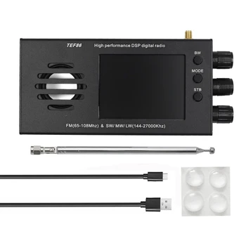 1 комплект Цифрового радиоприемника TEF6686 DSP FM (65-108 МГц) и SW/MW/LW (144-27000 кГц) С аккумулятором 3,2-дюймовый ЖК-экран из алюминиевого сплава 10