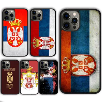 Флаг Сербии Сербский Чехол Для телефона Чехол Для iPhone 15 14 Plus 11 12 mini 13 Pro Max Apple 6 7 8 X XR XS max 14
