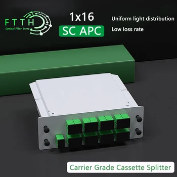 кассетная коробка 1x16 SC APC Splitter SC Волоконно-оптический разветвитель Оптический соединитель SC кассетного типа 1X16 Оптический разветвитель