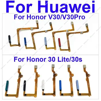 Для Huawei Honor 30S 30 Lite V30 Pro Кнопка включения, клавиша Home, датчик отпечатков пальцев, замена гибкого кабеля