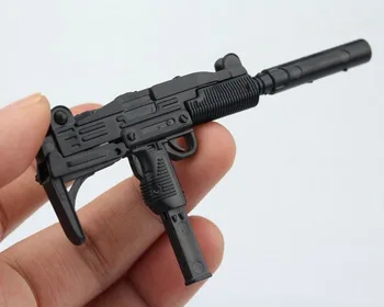 1/6-й мини-пистолет-пулемет UZI, пластиковая собранная модель огнестрельного оружия 4D для 12-дюймовой фигурки солдата, военное здание 3