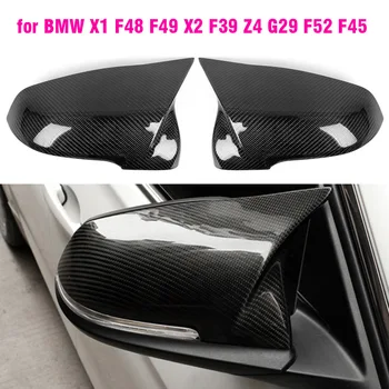 1 пара Крышек Зеркала заднего Вида из Углеродного Волокна/Черный для BMW Z4 X1 X2 F48 F49 F46 F39 F53 G39 Стайлинг автомобилей 7