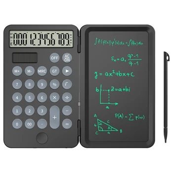 Солнечный калькулятор с планшетом для письма, Немой Портативный И складной Настольный калькулятор, блокнот для рисования в офисе. 7