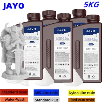 JAYO 5 кг Стандартный/ABS-Подобный/PA-Подобный/Для Промывки водой/ST PLUS 3D Полимерный Печатный Материал УФ-Отверждения 395-405nm для ЖК-/DLP 3D-принтера 3