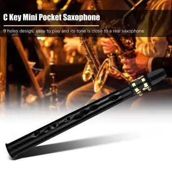 Мини Портативный карманный саксофон Abs Инструмент с сумкой для переноски Зубные пасты для альт-саксофона для начинающих любителей U0m3