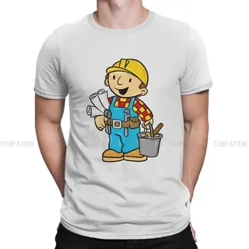 Новейшая мужская футболка с рисунком Боба Строителя Can We Fix It Repair Man, футболка из чистого хлопка с круглым воротом, подарочная одежда в стиле хип-хоп 11
