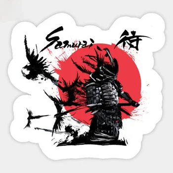 Модная наклейка на автомобиль Samurai Japanese Retro Art Print Bushido ПВХ Наклейка Высококачественное Виниловое покрытие KK Царапины Водонепроницаемый ПВХ