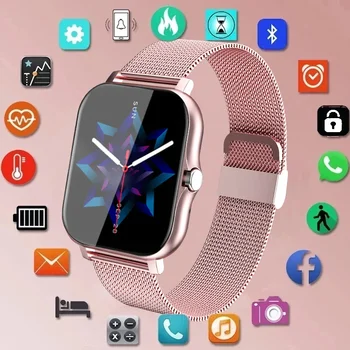 2023 Новые умные часы, женские модные часы для звонков с Bluetooth, фитнес-трекер, водонепроницаемые спортивные женские умные часы для Android IOS 11