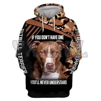 Толстовки с 3D принтом Love Dog Pit Bull Terrier, Пуловеры, уличный спортивный костюм, Подарок Love Dog 5