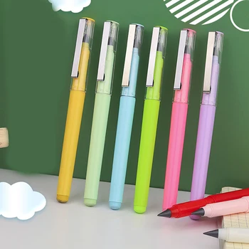 Новый карандаш HB Inkless Pencil Unlimited с ластиком, без чернил, бесконечный карандаш для письма, рисования для домашнего офиса, школьных канцелярских принадлежностей 7