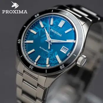 Proxima PX1709 Мужские часы 39 мм Автоматические механические часы Sapphire PT5000 SW200 Sapphire 20Bar Наручные часы Ретро класса люкс